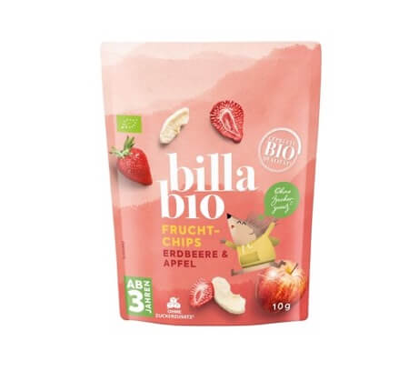 BILLA Bio Erdbeere & Apfel Frucht Chips