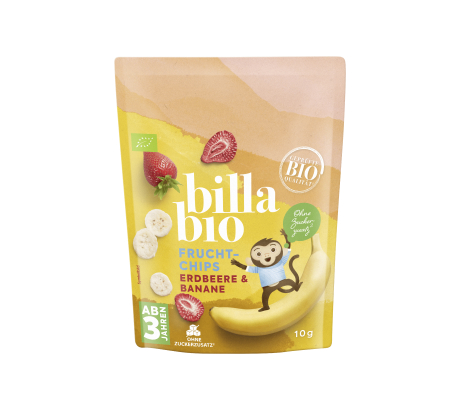 BILLA Bio Erdbeere & Banane Frucht Chips