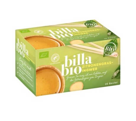 BILLA Bio Grüner Tee Zitronengras-Ingwer