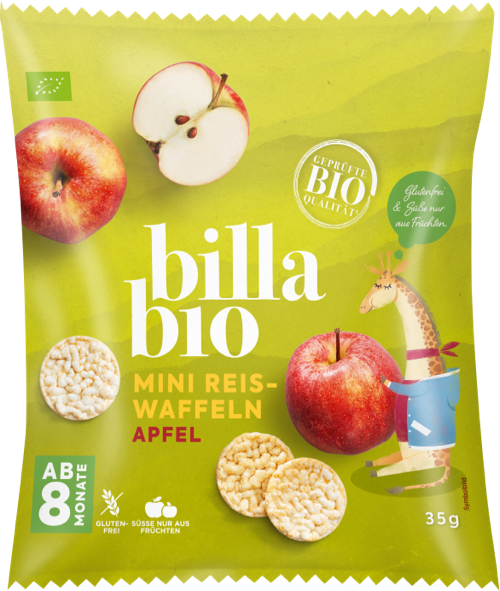 BILLA Bio Apfel Mini Reiswaffeln